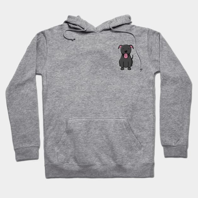 Cute Blue Pitbull Hoodie by Luna Illustration